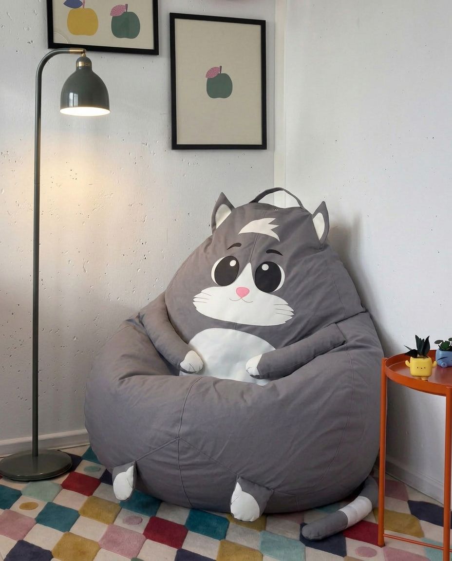 Cat Bean Bag Chair Cover