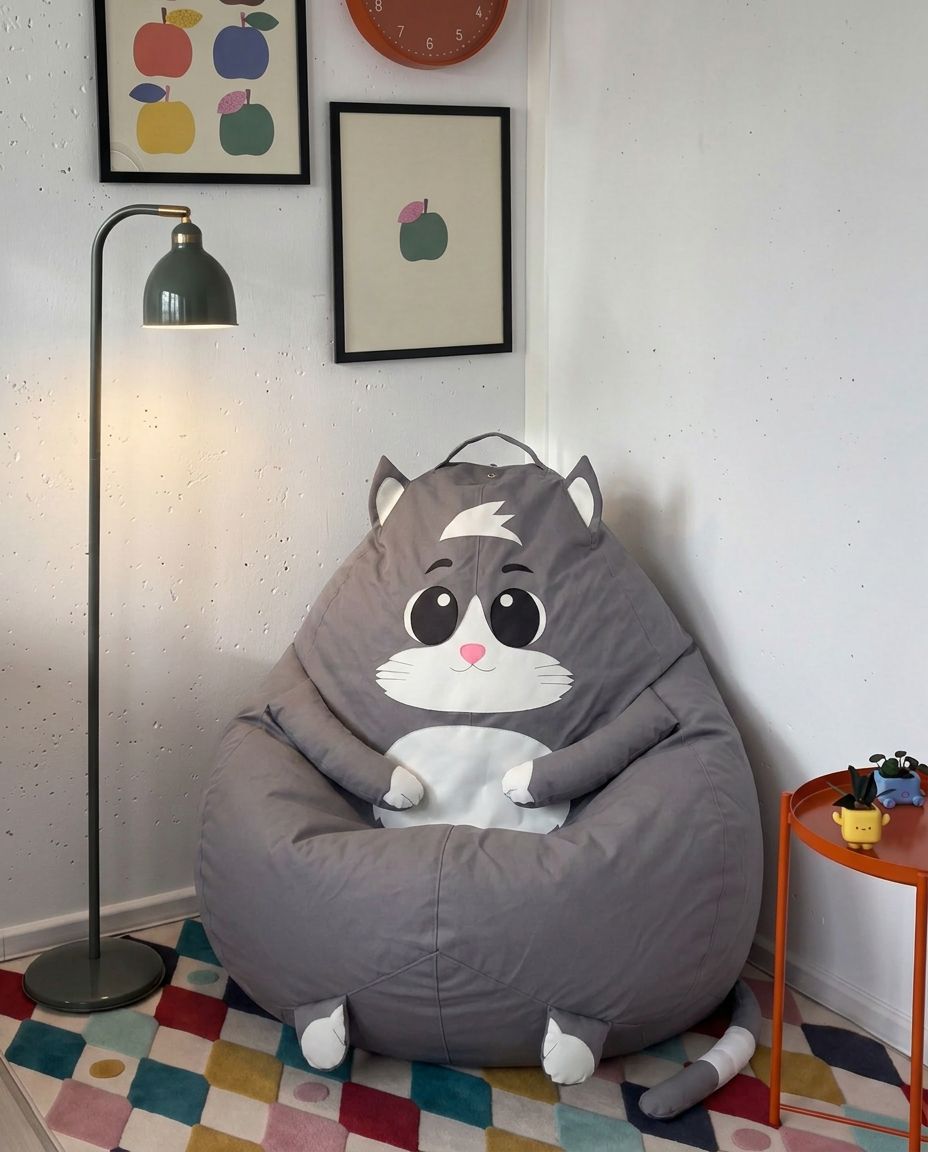 Cat Bean Bag Chair Cover