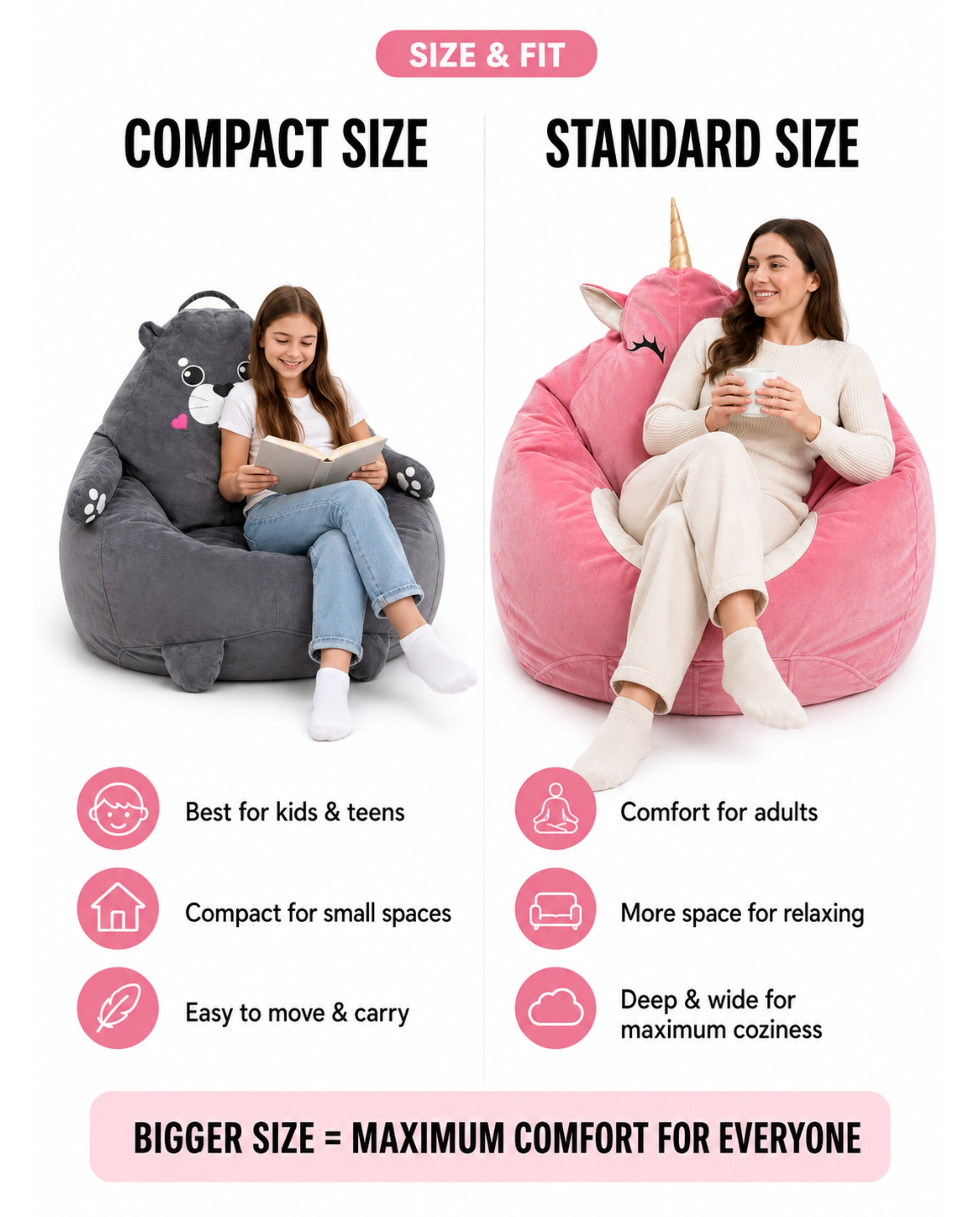 Cute Seal Bean Bag Chair Cover