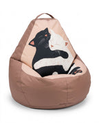 Hugging Cats Bean Bag Chair Cover