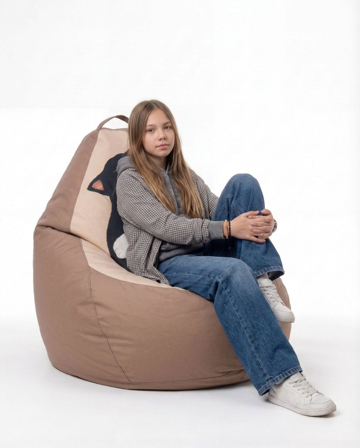 Hugging Cats Bean Bag Chair Cover