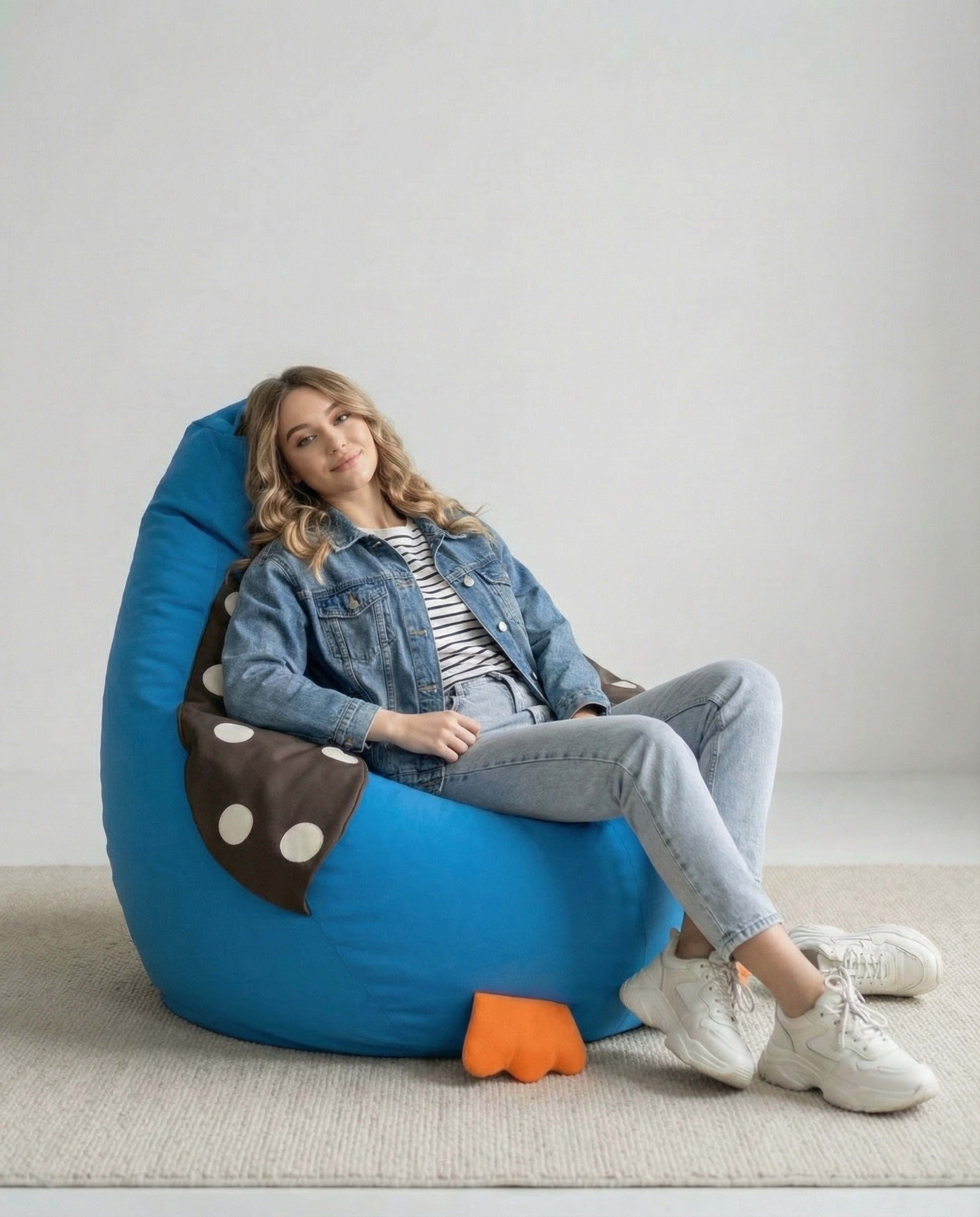 Owl Polka Dot Bean Bag Chair